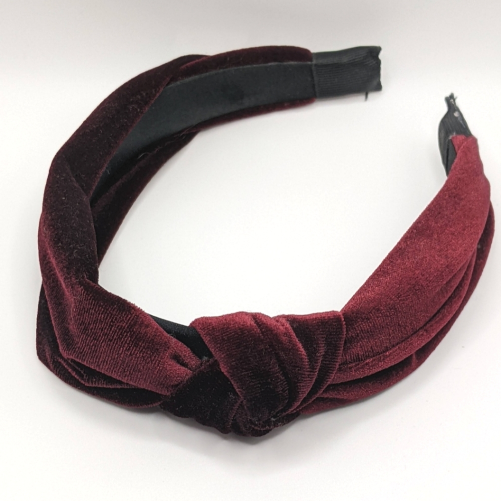 Ann Taylor Burgundy Velvet Headband